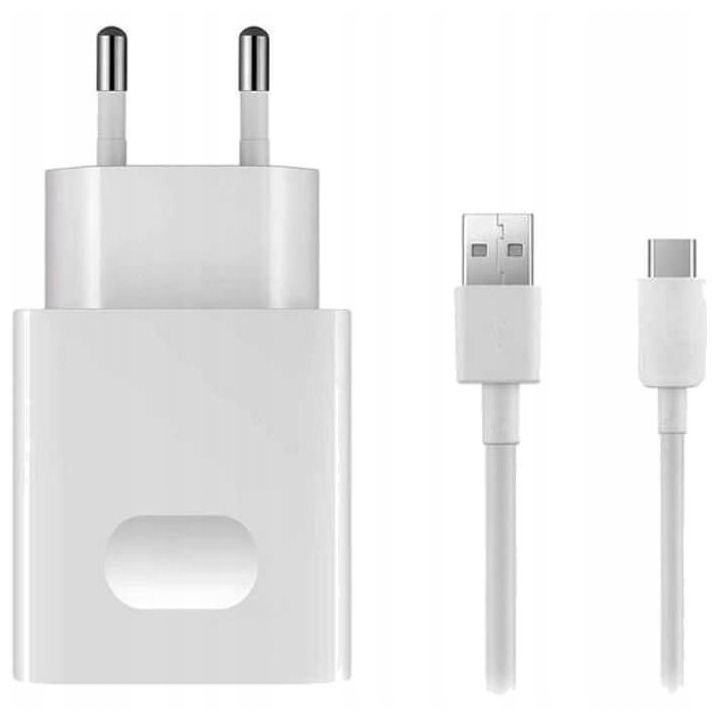 Oryginalna Ładowarka Sieciowa Huawei AP32 18W + kabel USB-C 1m - biała (bulk) na NearMe.pl