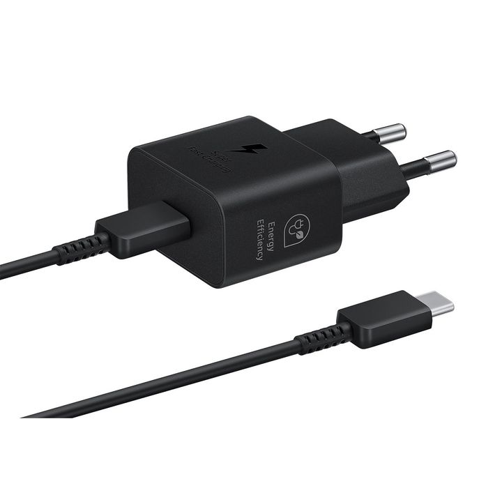 EP-T2510EBE + EP-DN980BBE Samsung USB-C 25W Travel Charger + USB-C Data Cable Black (OOB Bulk) na NearMe.pl