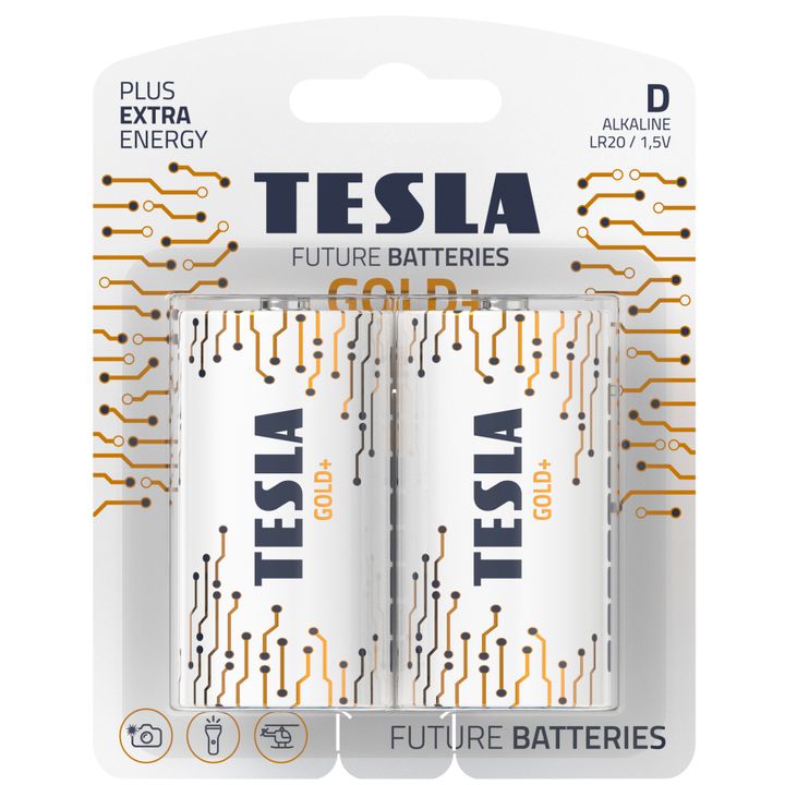 Baterie alkaliczne TESLA D/LR20/1,5V 2szt GOLD+ na NearMe.pl