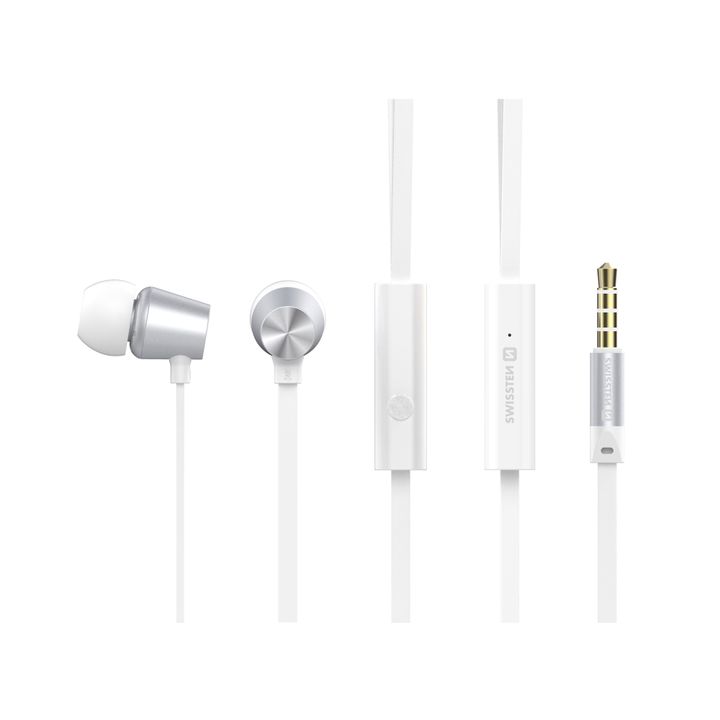 SWISSTEN Dynamic YS500 Słuchawki Przewodowe Jack 3,5 mm białe na NearMe.pl
