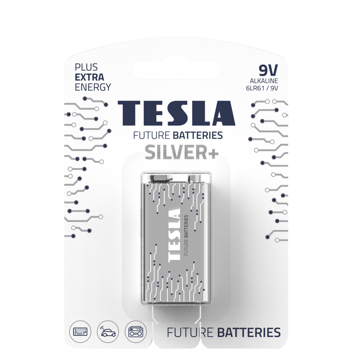 Bateria alkaliczna TESLA 9V/6LR61 1szt SILVER+ na NearMe.pl
