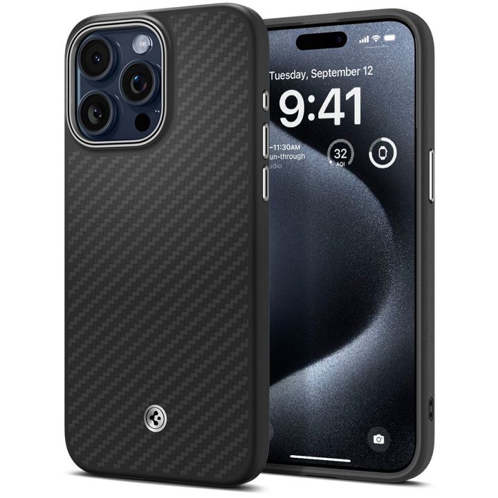 SPIGEN ENZO ARAMID MAG MAGSAFE IPHONE 15 PRO MATTE BLACK na NearMe.pl