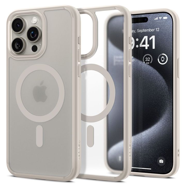 SPIGEN ULTRA HYBRID MAG MAGSAFE IPHONE 15 PRO FROST NATURAL TITANIUM na NearMe.pl