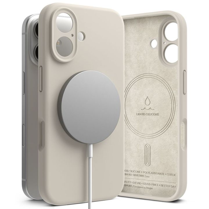 RINGKE SILICONE MAGNETIC MAGSAFE IPHONE 16 STONE na NearMe.pl
