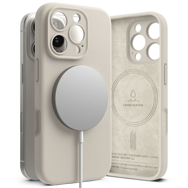RINGKE SILICONE MAGNETIC MAGSAFE IPHONE 16 PRO MAX STONE na NearMe.pl