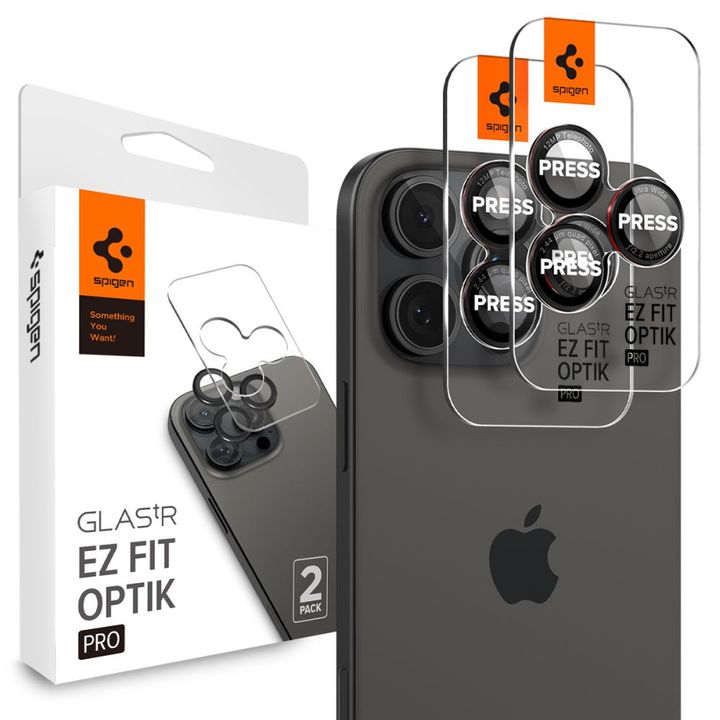 OSŁONA APARATU SPIGEN OPTIK PRO L-SERIES GLAS.TR ”EZ FIT” CAMERA PROTECTOR 2-PACK IPHONE 14 PRO / PRO MAX / 15 PRO / PRO MAX / 16 PRO / 16 PRO MAX BLACK na NearMe.pl
