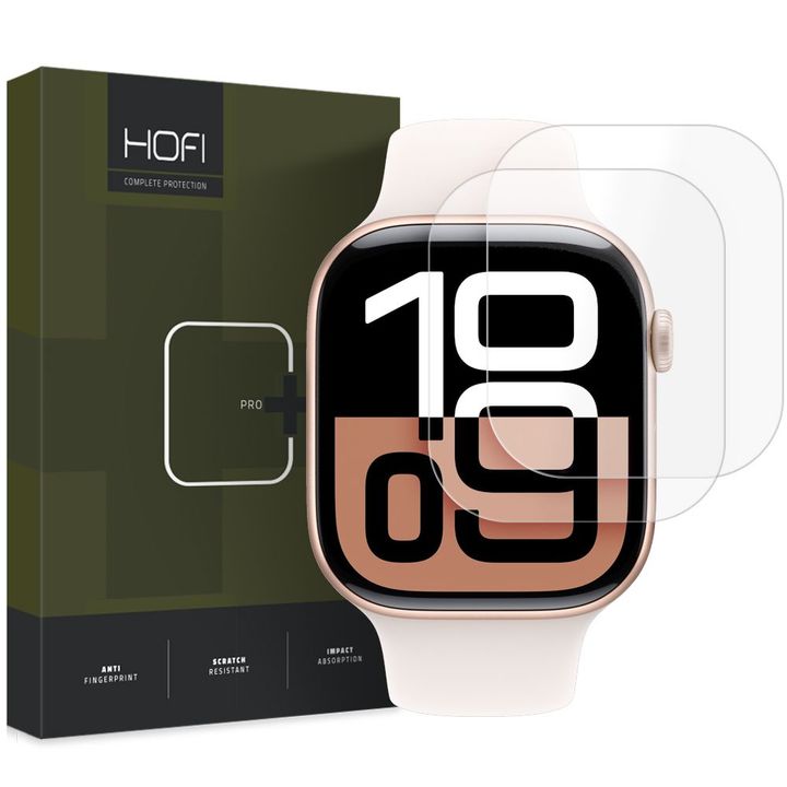 FOLIA HYDROŻELOWA HOFI HYDROFLEX PRO+ 2-PACK APPLE WATCH 10 (42 MM) CLEAR na NearMe.pl