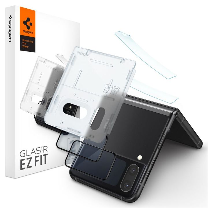 SZKŁO HARTOWANE SPIGEN GLASS FC ”EZ FIT” + HINGE FILM 2-PACK GALAXY Z FLIP 4 BLACK na NearMe.pl