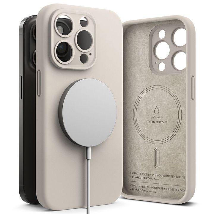 RINGKE SILICONE MAGNETIC MAGSAFE IPHONE 15 PRO MAX STONE na NearMe.pl