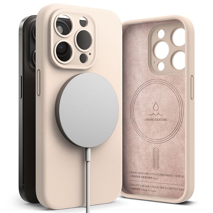RINGKE SILICONE MAGNETIC MAGSAFE IPHONE 15 PRO PINK SAND na NearMe.pl