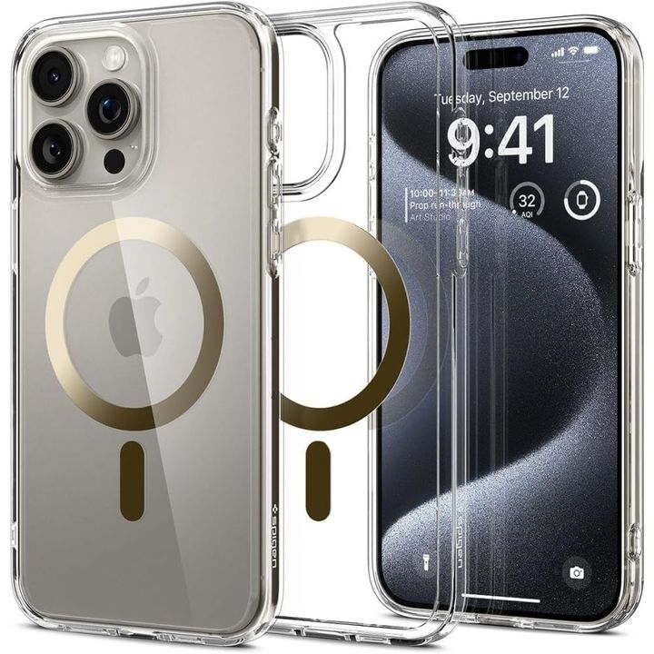 SPIGEN ULTRA HYBRID MAG MAGSAFE IPHONE 15 PRO GOLD na NearMe.pl