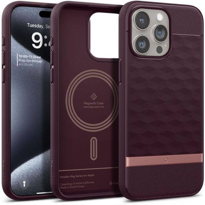 CASEOLOGY PARALLAX MAG MAGSAFE IPHONE 15 PRO BURGUNDY na NearMe.pl