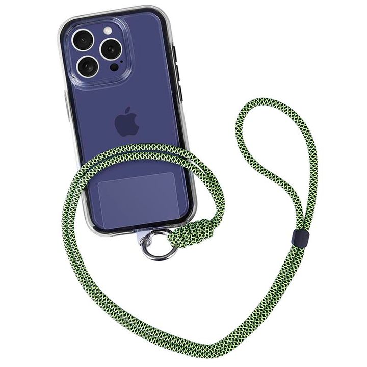 Uniwersalna smycz na szyję do telefonu / na ramię Ring-02, NEON YELLOW / ŻÓŁTY na NearMe.pl