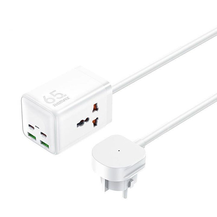Ładowarka sieciowa REMAX GAN POWER STRIP 65W RP-U157 2xUSB+2xUSB-C 1.5M WHITE na NearMe.pl