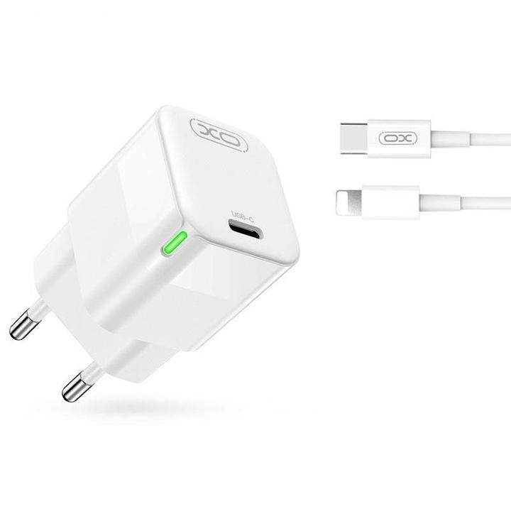 XO ładowarka sieciowa CE06 PD 30W BIAŁA + KABEL USB-C/Lightning na NearMe.pl