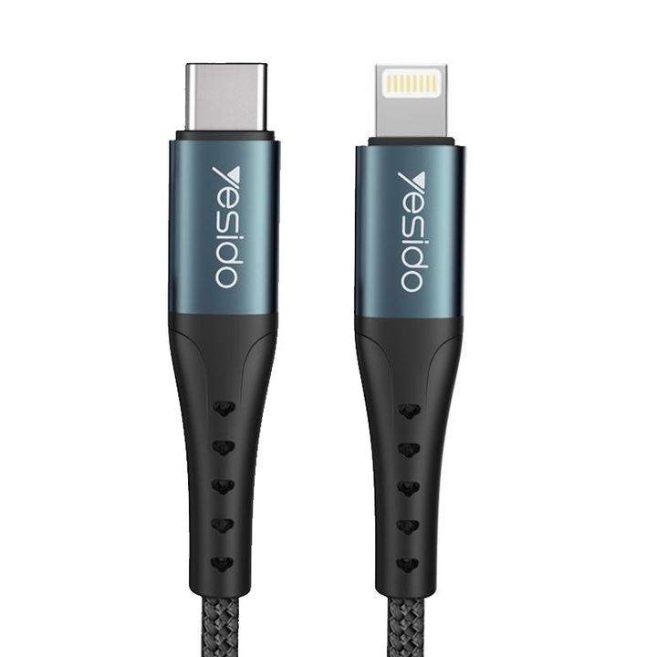 Yesido Kabel CA64 12W Type-C/Lightning 1.2m 2.4A, BLACK / CZARNY na NearMe.pl