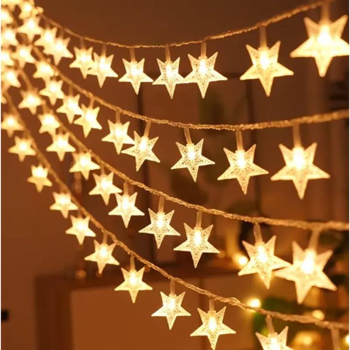Girlanda 1.5m (10 lampek LED) USB Gwiazdki na Balkon, WARM WHITE / CIEPŁY BIAŁY na NearMe.pl