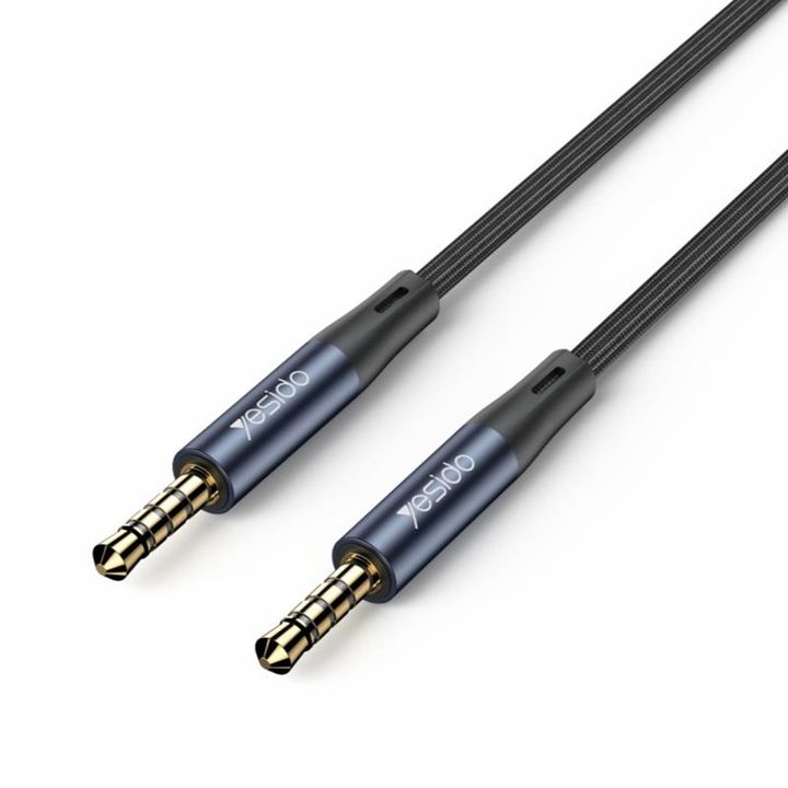 Yesido Kabel Audio YAU43 3.5mm Aux Male - 3.5mm Aux Male, 1m, BLACK / CZARNY na NearMe.pl