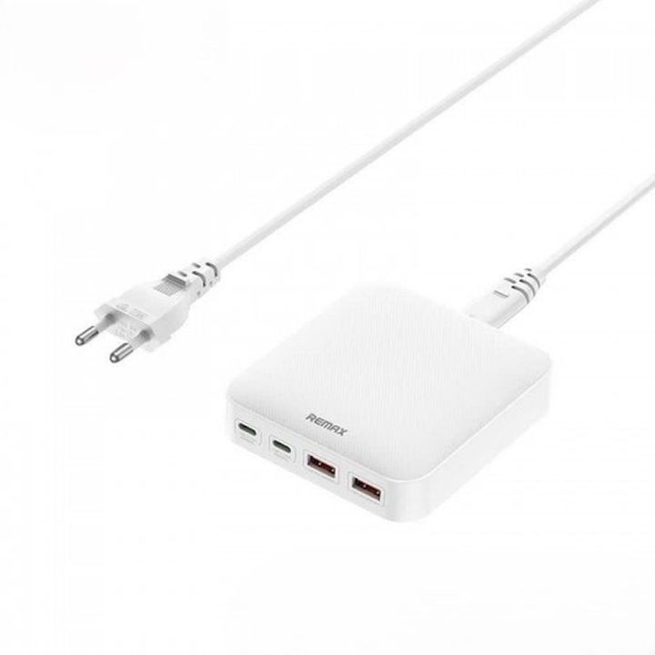Ładowarka sieciowa PODRÓŻNA REMAX DONGFENG 65W RP-U183 GaN PD QC 2xUSB-C/2xUSB WHITE na NearMe.pl