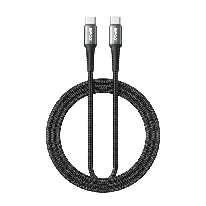 BWOO kabel Pleciony USB-C - USB-C 2m 60W, czarny na NearMe.pl