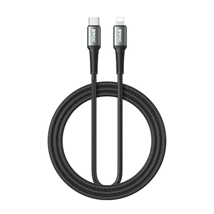 BWOO kabel Pleciony USB-C - Lightning 3m 30W czarny na NearMe.pl