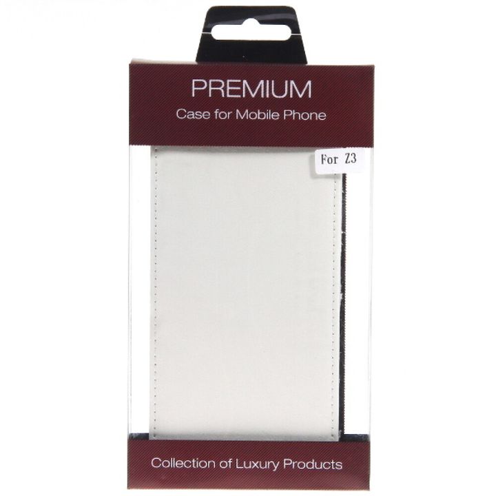 Slim Leather Flip Case for Sony Z3 - white na NearMe.pl