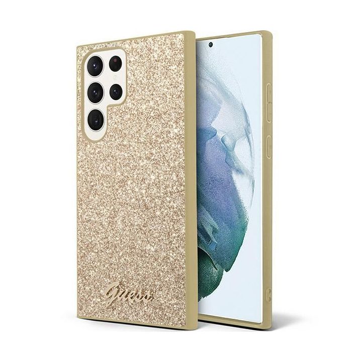 GUESS futerał do SAMSUNG S24 Ultra GUHCS24LHGGSHD (Glitter Script) złoty na NearMe.pl