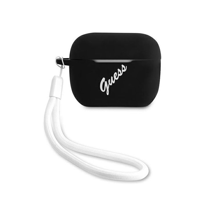 GUESS futerał do APPLE AirPods Pro GUACAPLSVSBW (Silicone Vintage) czarno biały na NearMe.pl