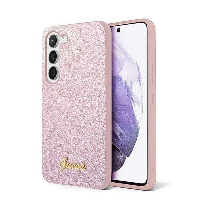 GUESS futerał do SAMSUNG S24 GUHCS24SHGGSHP (Glitter Script) różowy na NearMe.pl