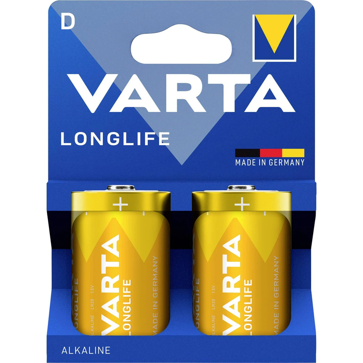 VARTA bateria alkaliczna R20 (Typ D) Longlife 2 szt (papierowa wkładka) na NearMe.pl