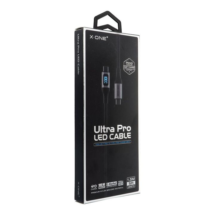 Kabel USB X-ONE Ultra Pro LED - typ C do C max 100W na NearMe.pl
