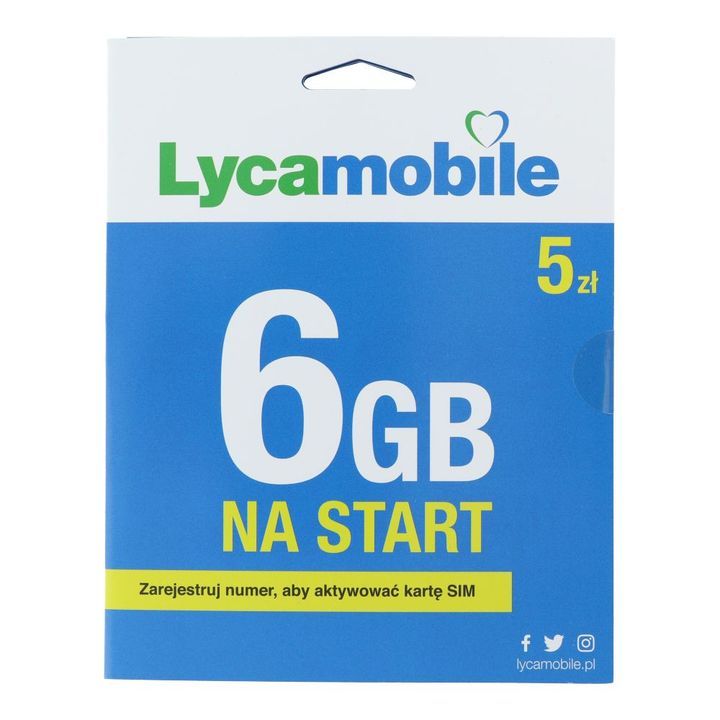 Karta Startowa LYCAMOBILE 5 zł na NearMe.pl