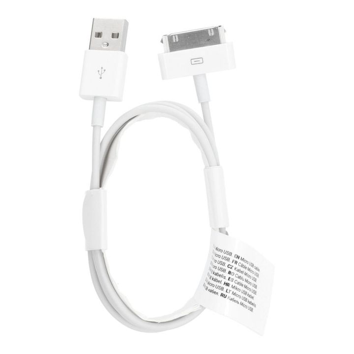 Kabel USB A do iPhone 30-pin (iPhone 4) 1A C606 1 m biały na NearMe.pl