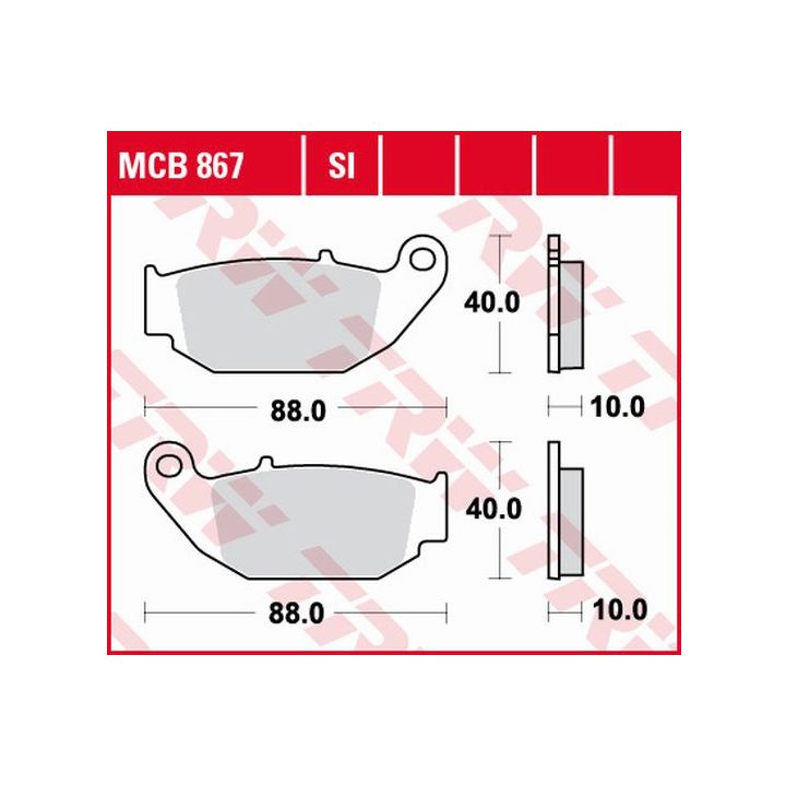 TRW LUCAS KLOCKI HAMULCOWE KH629 ORGANIC HONDA CB 125 R / 300 R 18-, CRF 250 L 13-17, SUZUKI GSX-R / S 18-, TYŁ na NearMe.pl