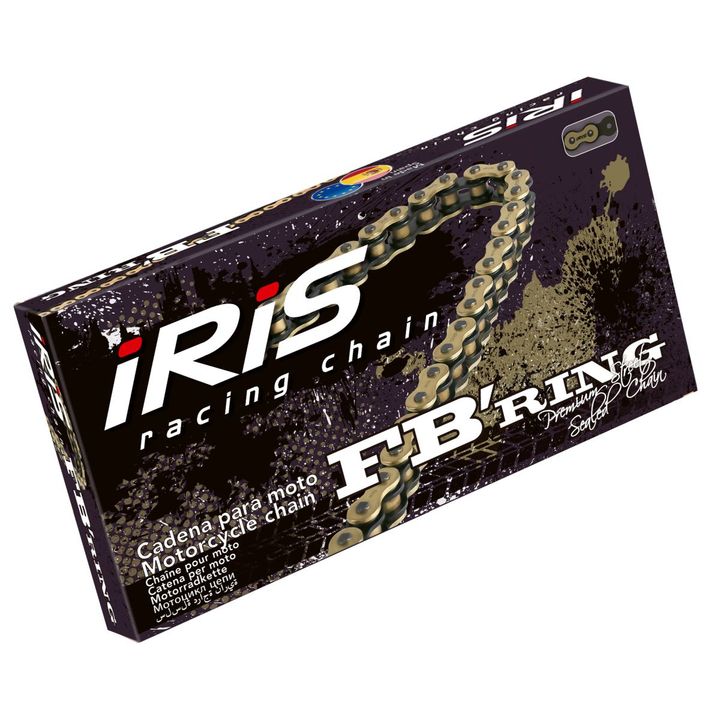 IRIS 525 FB-110 ŁAŃCUCH NAPĘDOWY (110-OGNIW) FB-RING (OTWARTY+ZAKUWKA) KOLOR ZŁOTY (DO 1000CCM) (39,0KN) na NearMe.pl