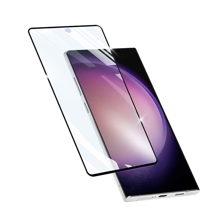 Cellularline Impact Glass Capsule - Hartowane szkło ochronne Samsung Galaxy S24 Ultra (czarna ramka) na NearMe.pl