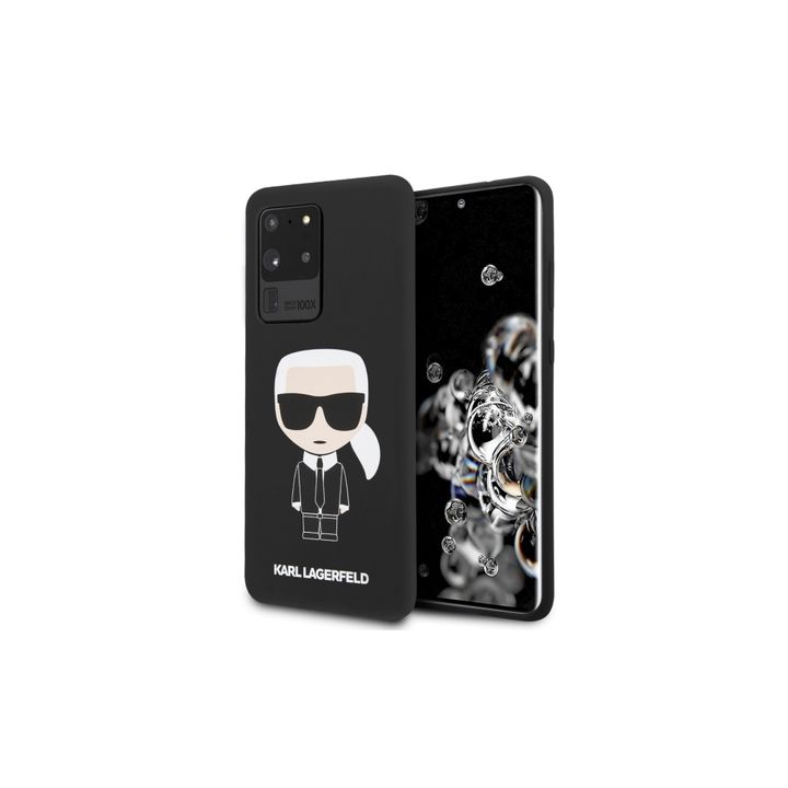 Karl Lagerfeld nakładka do iPhone 7 / 8 / SE 2020 KLHCI8SLFKBK czarna hard case Silicone Iconic na NearMe.pl