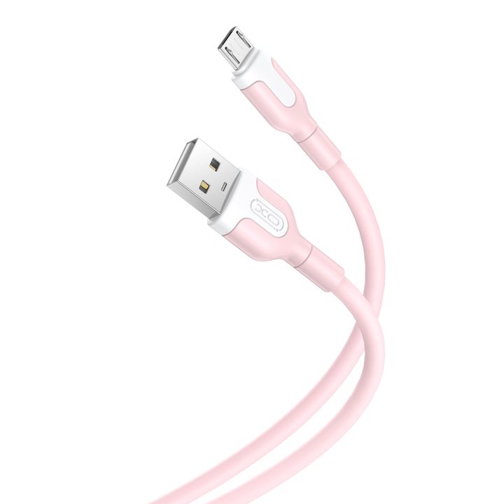 XO kabel NB212 USB - microUSB 1,0 m 2,1A różowy na NearMe.pl