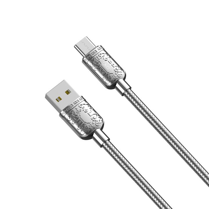 XO kabel NB216 USB - USB-C 1,0 m 2,4A srebrny na NearMe.pl