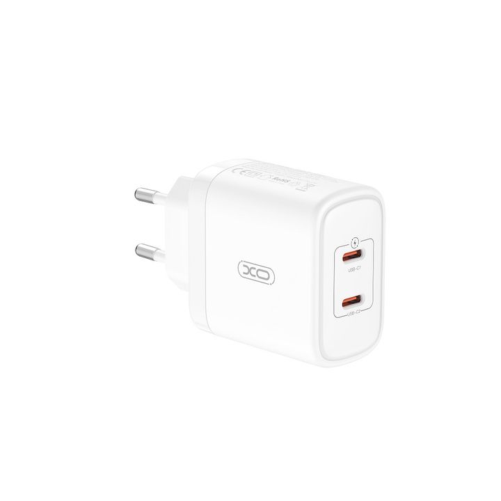 XO ładowarka sieciowa CE08 PD 50W 2x USB-C biała na NearMe.pl