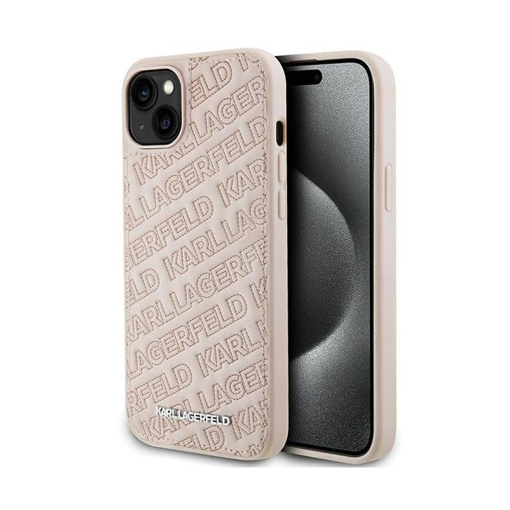 KARL LAGERFELD futerał do IPHONE 15 KLHCP15SPQKPMP (Quilted Pattern) różowy na NearMe.pl