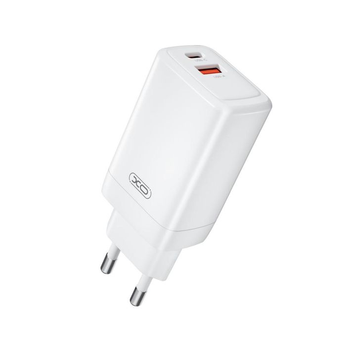 XO ładowarka sieciowa CE17 PD 65W 1x USB-C 1x USB biała na NearMe.pl