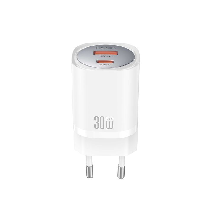 XO ładowarka sieciowa CE21 PD 30W 1x USB-C 1x USB biała na NearMe.pl