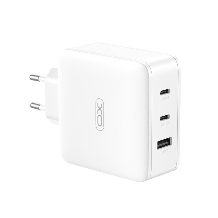 XO ładowarka sieciowa CE14 PD QC 3.0 100W 1x USB 2x USB-C biała na NearMe.pl