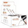 KABEL USB TYP-C 2A SOMOSTEL BIAŁY 2000mAh QUICK CHARGER 1M POWERLINE USB-C SMS-BP03 15SZT PREZENTER na NearMe.pl