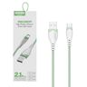 KABEL USB TYP-C 2.1A SOMOSTEL ZIELONY 2100mAh QUICK CHARGER 1.2M POWERLINE USB-C SMS-BP04 MACARON na NearMe.pl