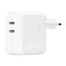 ECONOMY ŁADOWARKA SIECIOWA TYP-C 35W BIAŁA  2xTYP-C PD na NearMe.pl