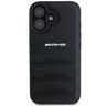 AMG AMHCP16SGSEBK iPhone 16  6.1" czarny/black hardcase Leather Debossed Lines Black Logo na NearMe.pl
