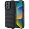 AMG AMHCP16LGSEBK iPhone 16 Pro  6.3" czarny/black hardcase Leather Debossed Lines Black Logo na NearMe.pl
