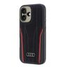 Audi Genuine Leather MagSafe iPhone 166.1" czarno-czerwony/black-red hardcase AU-TPUPCMIP16-R8/D3-RD na NearMe.pl